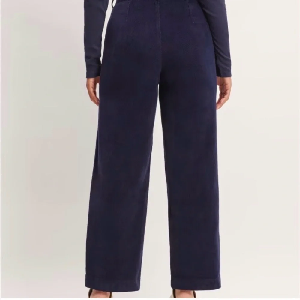 Everlane Navy Blue Corduroy Wide Leg Pants